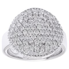 18 kt. White Gold Pavé Set with 1.12 ct. diamonds Ring