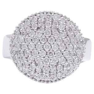 18 kt. White Gold Pavé Set with 1.12 ct. diamonds Ring For Sale at 1stDibs