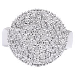 18 kt. White Gold Pavé Set with 1.12 ct. diamonds Ring
