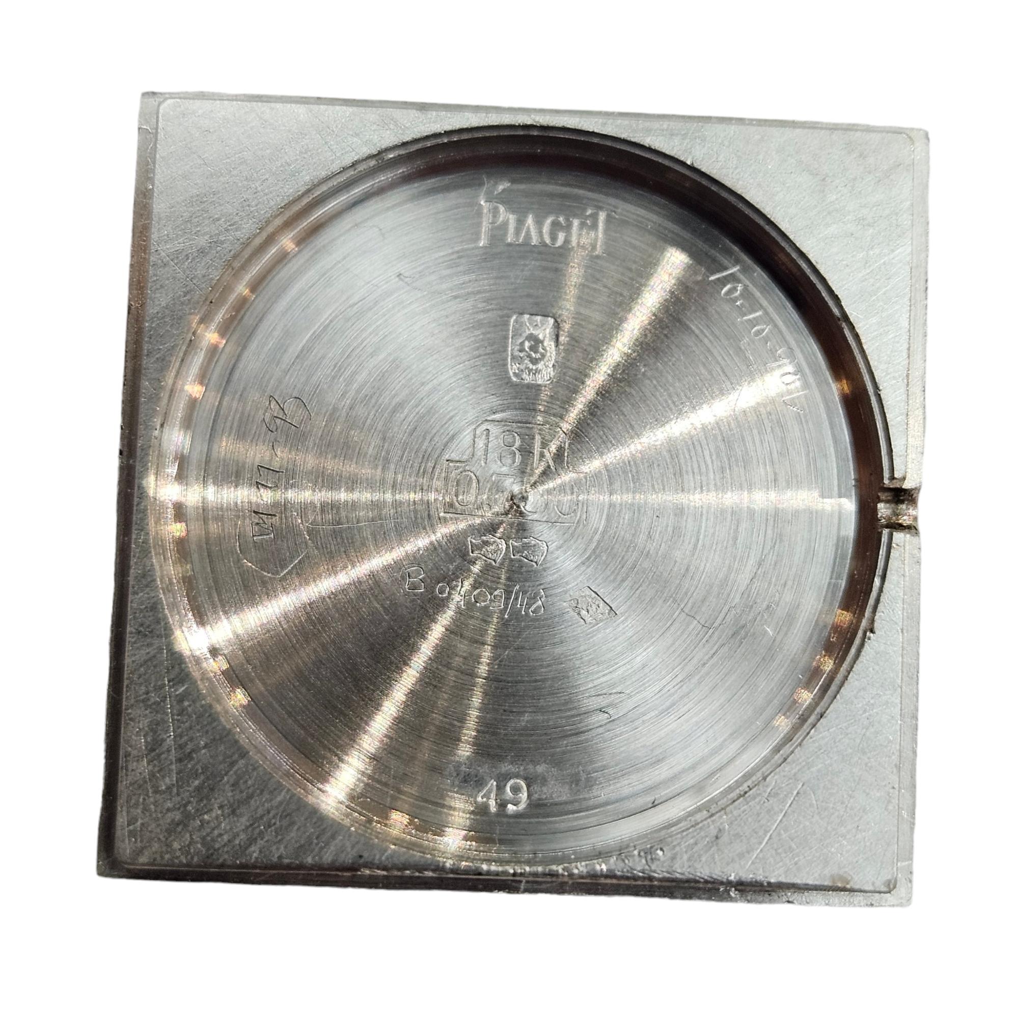 18 Kt White Gold Piaget Protocole Wrist Watch, Manual Winding For Sale 8