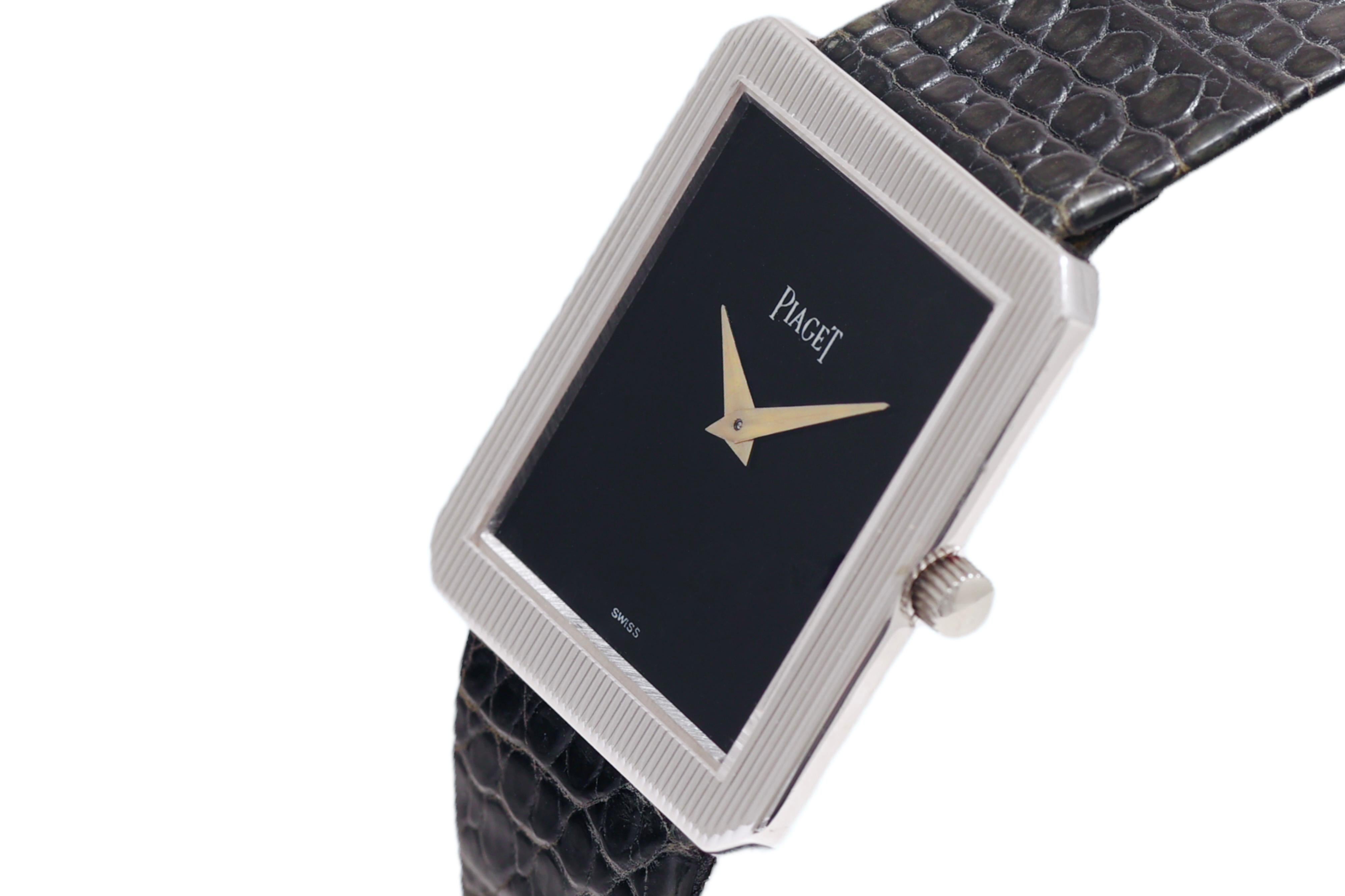 Montre-bracelet Piaget Protocole en or blanc 18 carats, remontage manuel Excellent état - En vente à Antwerp, BE