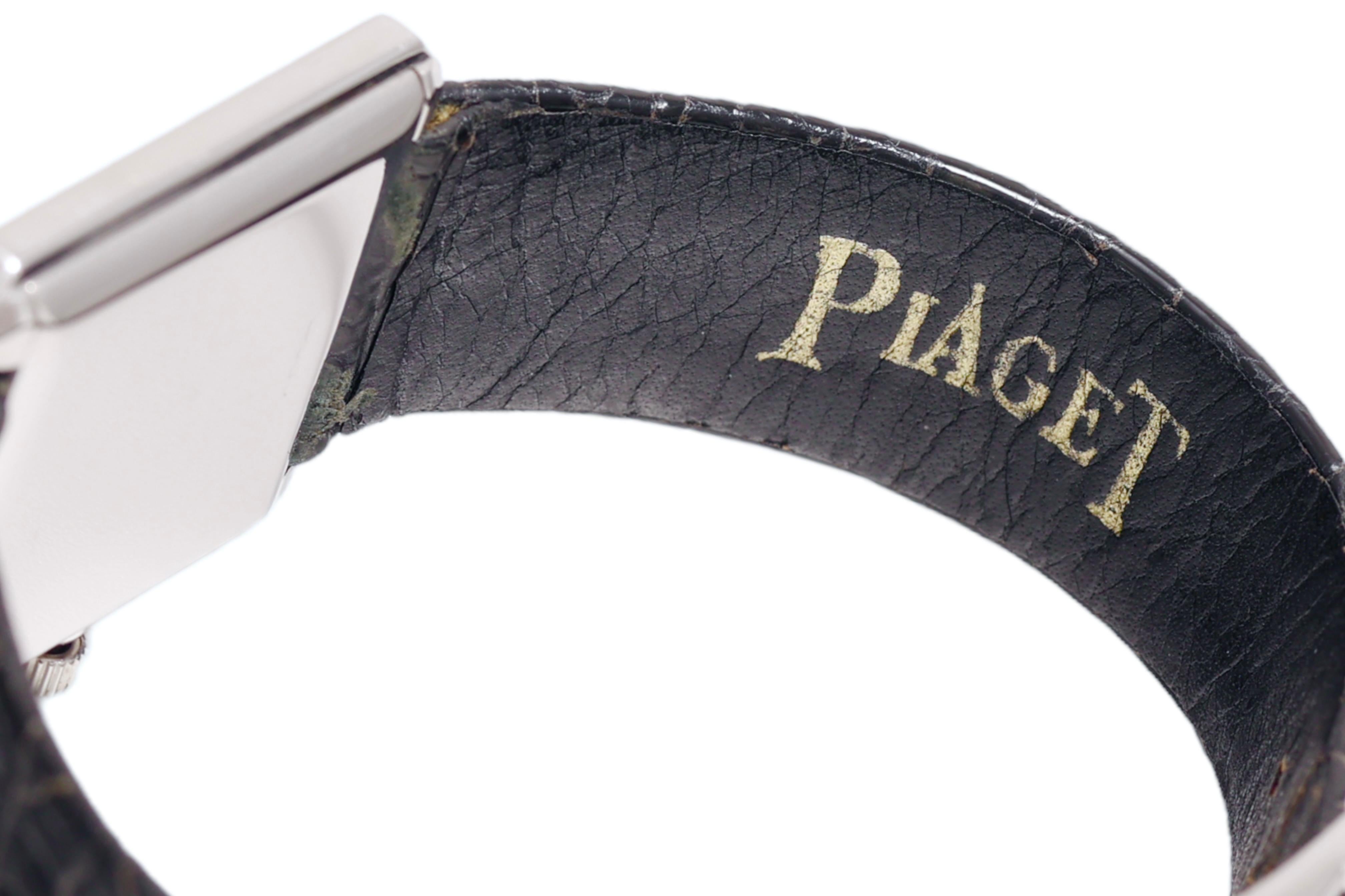 18 Kt White Gold Piaget Protocole Wrist Watch, Manual Winding For Sale 3
