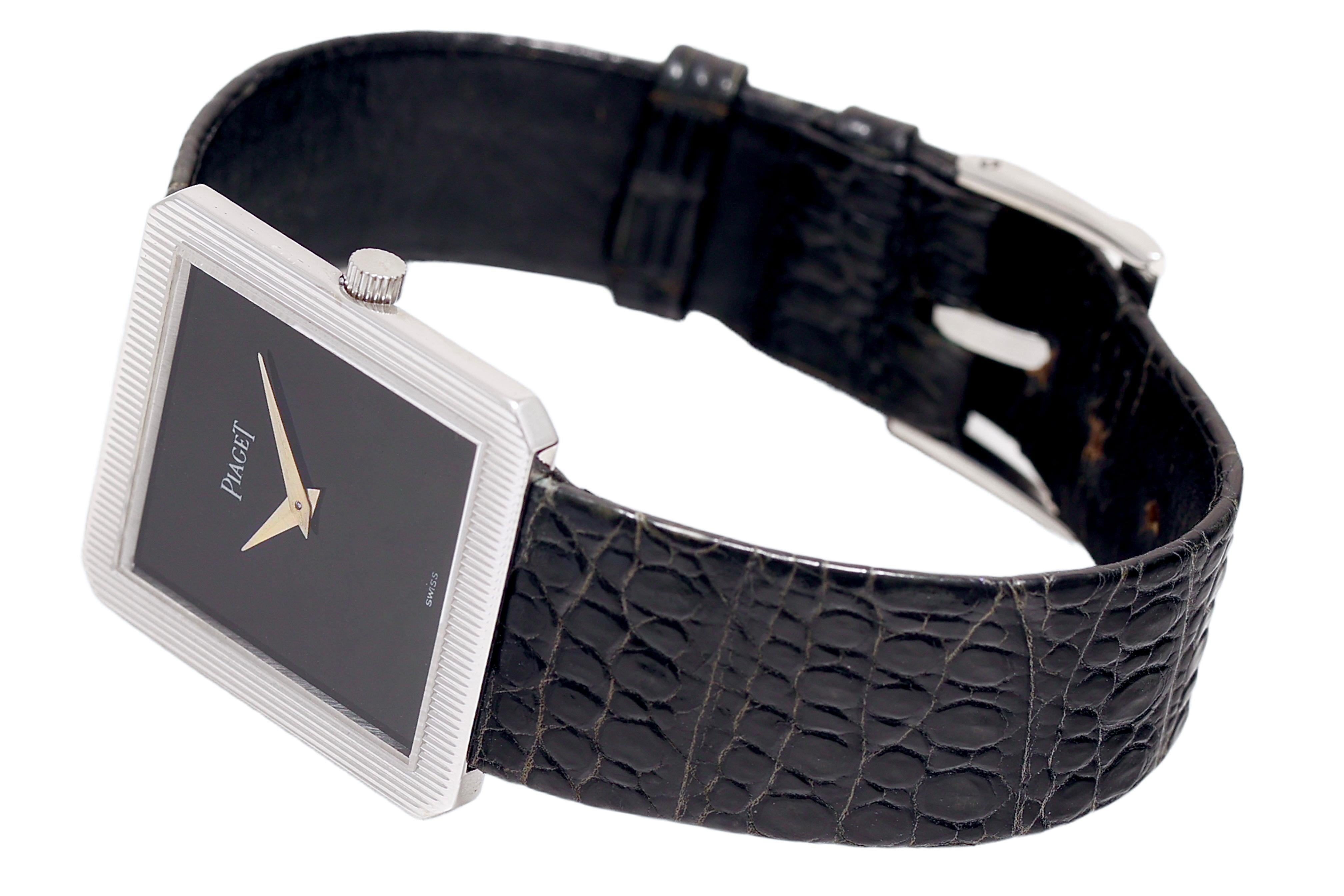 Montre-bracelet Piaget Protocole en or blanc 18 carats, remontage manuel en vente 4