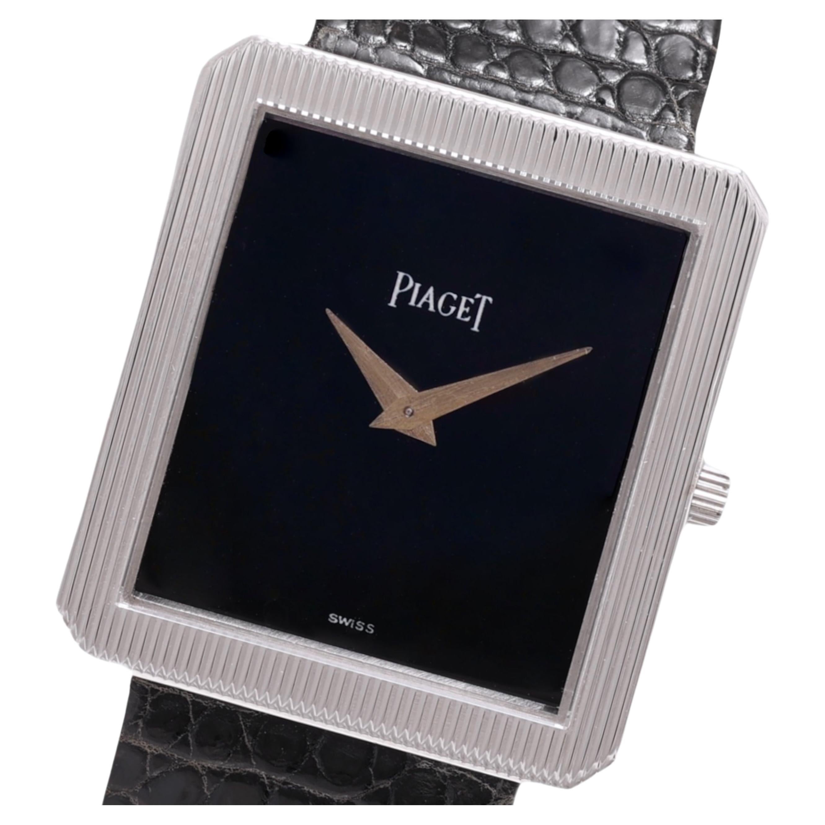 18 Kt White Gold Piaget Protocole Wrist Watch, Manual Winding