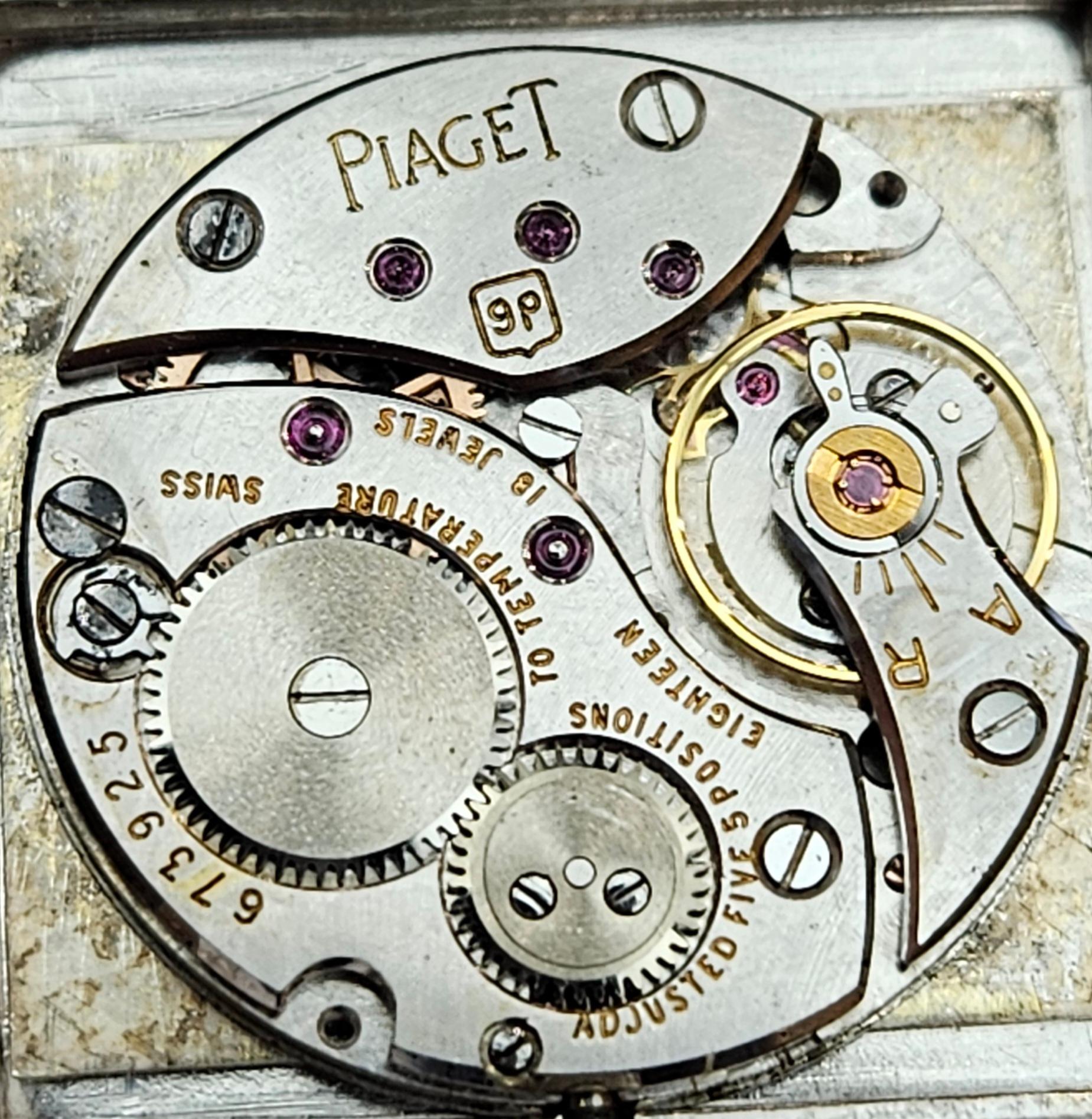 18 kt. Montre-bracelet Piaget en or blanc, remontage manuel Ultra fin, Collector en vente 5