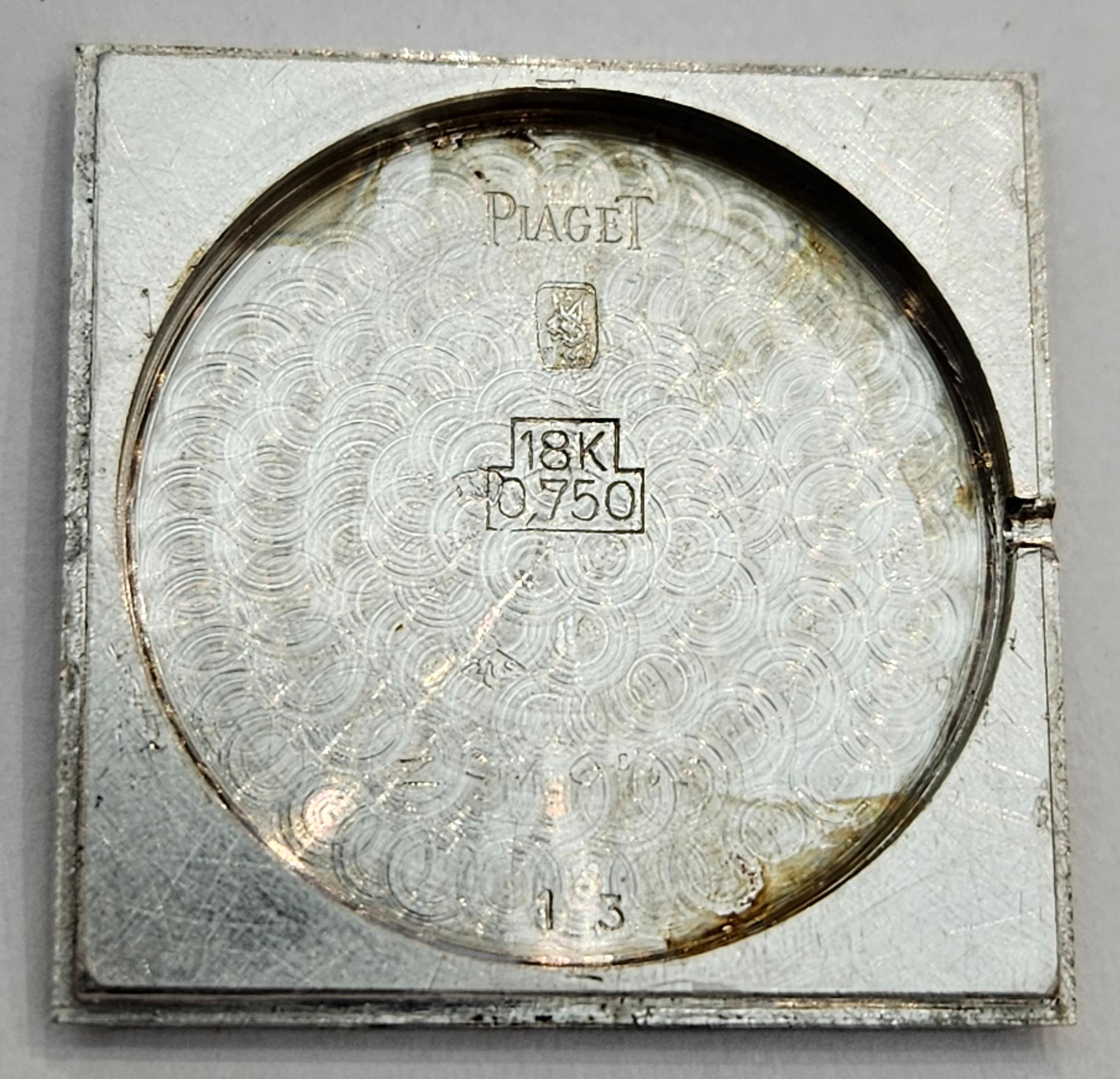 18 kt. Montre-bracelet Piaget en or blanc, remontage manuel Ultra fin, Collector en vente 6