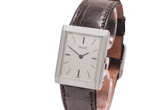 18 kt. White Gold Piaget Wrist Watch, Manual Winding Ultra Thin, Collectors