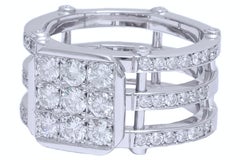18 kt. Weißgoldring komplett Hand Made mit 2,29 ct. Diamanten im Brillantschliff