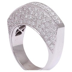 18 kt. Bague en or blanc Invisible Princesse et Brilliante  1,88 ct. Diamants