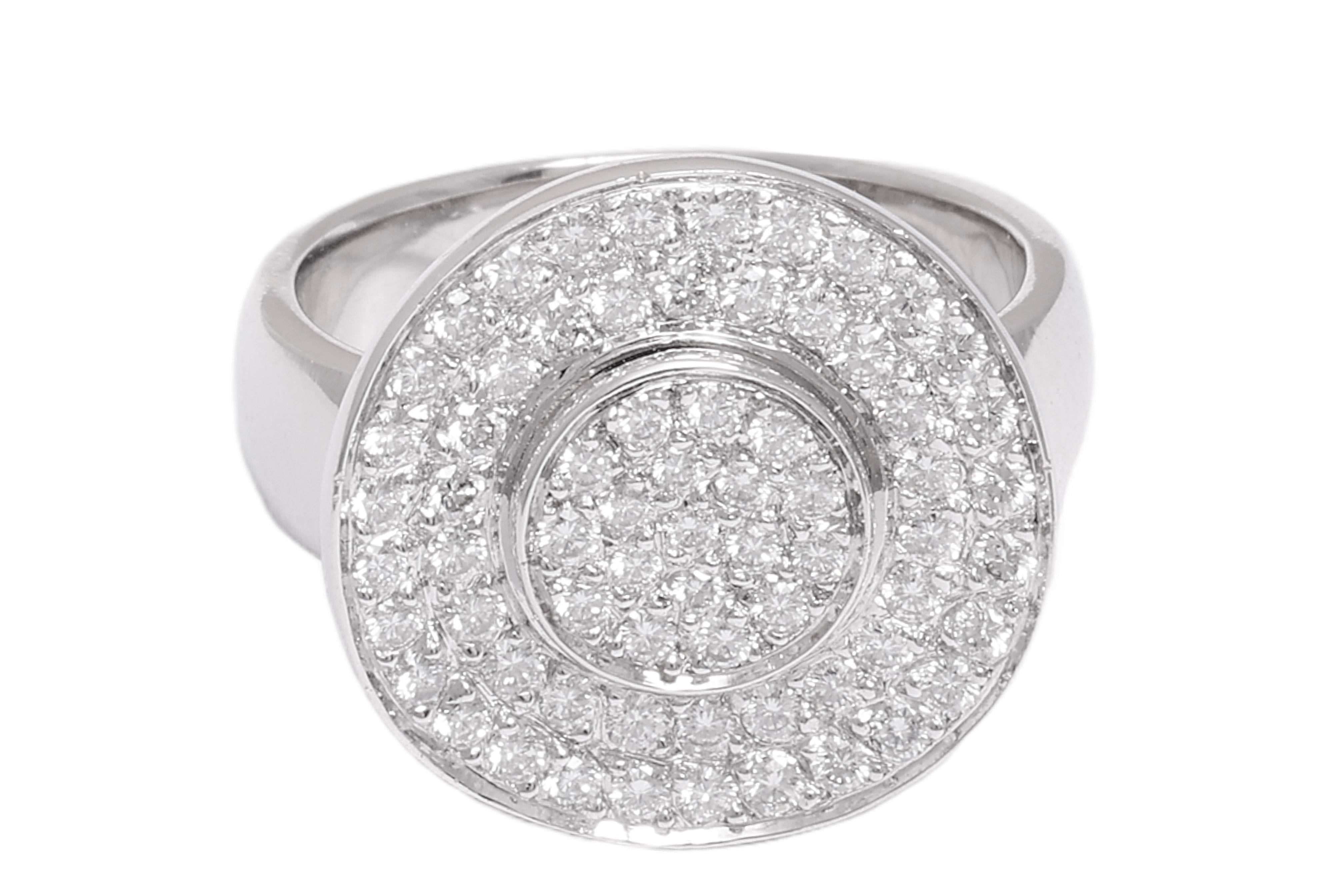 18 kt. White Gold Ring With 1.44 ct. Diamonds For Sale 5