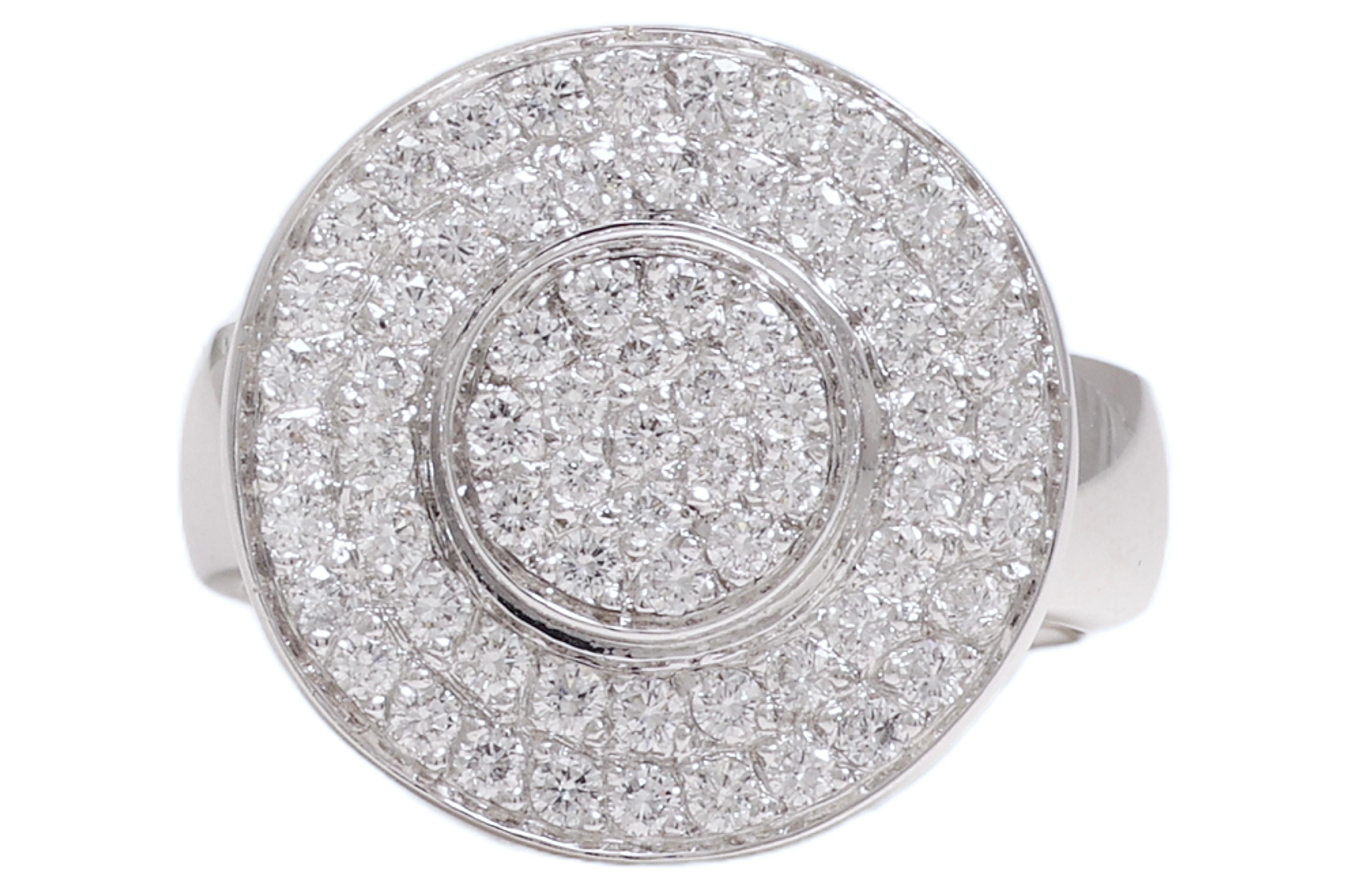 18 kt. White Gold Ring With 1.44 ct. Diamonds For Sale 6