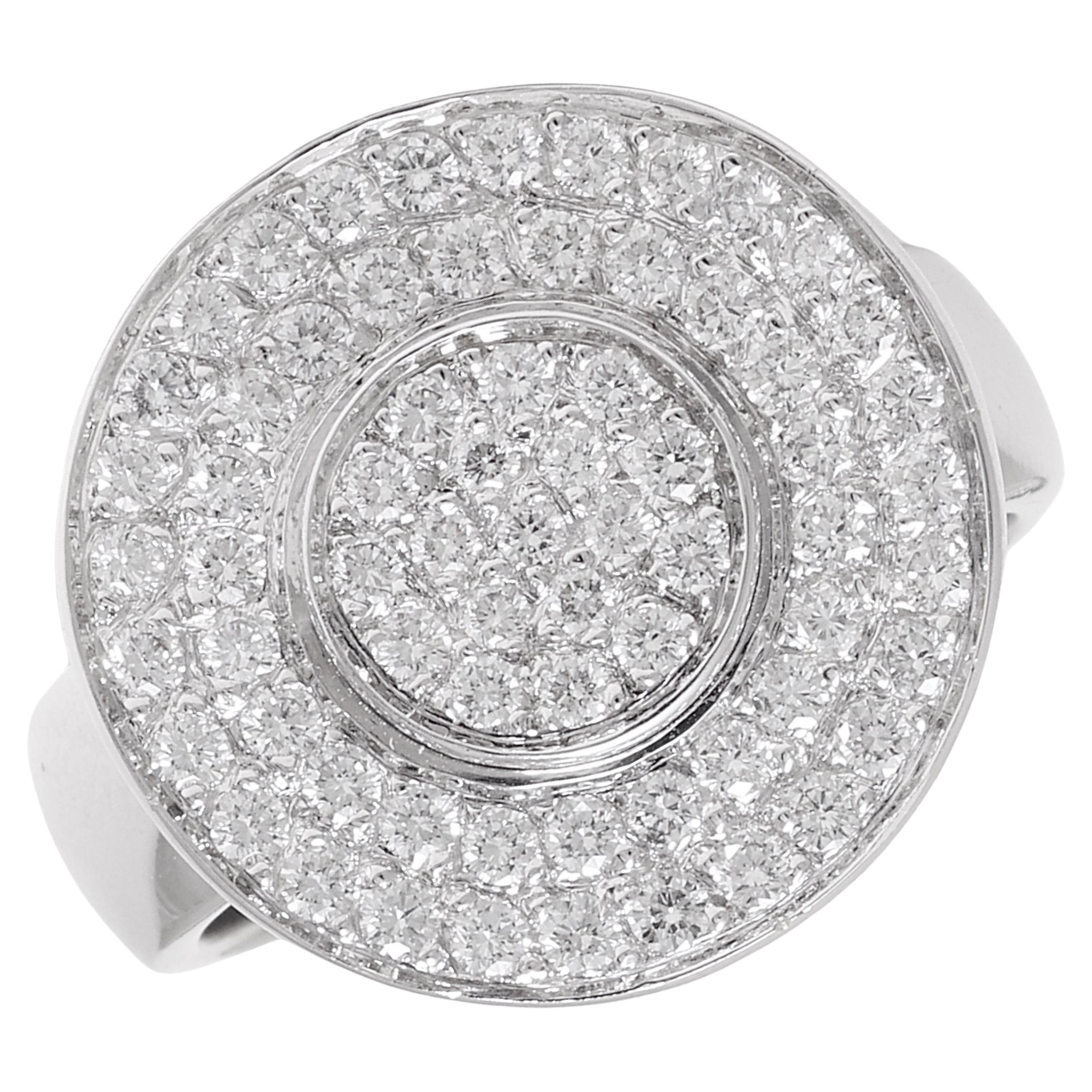 Artisan 18 kt. White Gold Ring With 1.44 ct. Diamonds For Sale