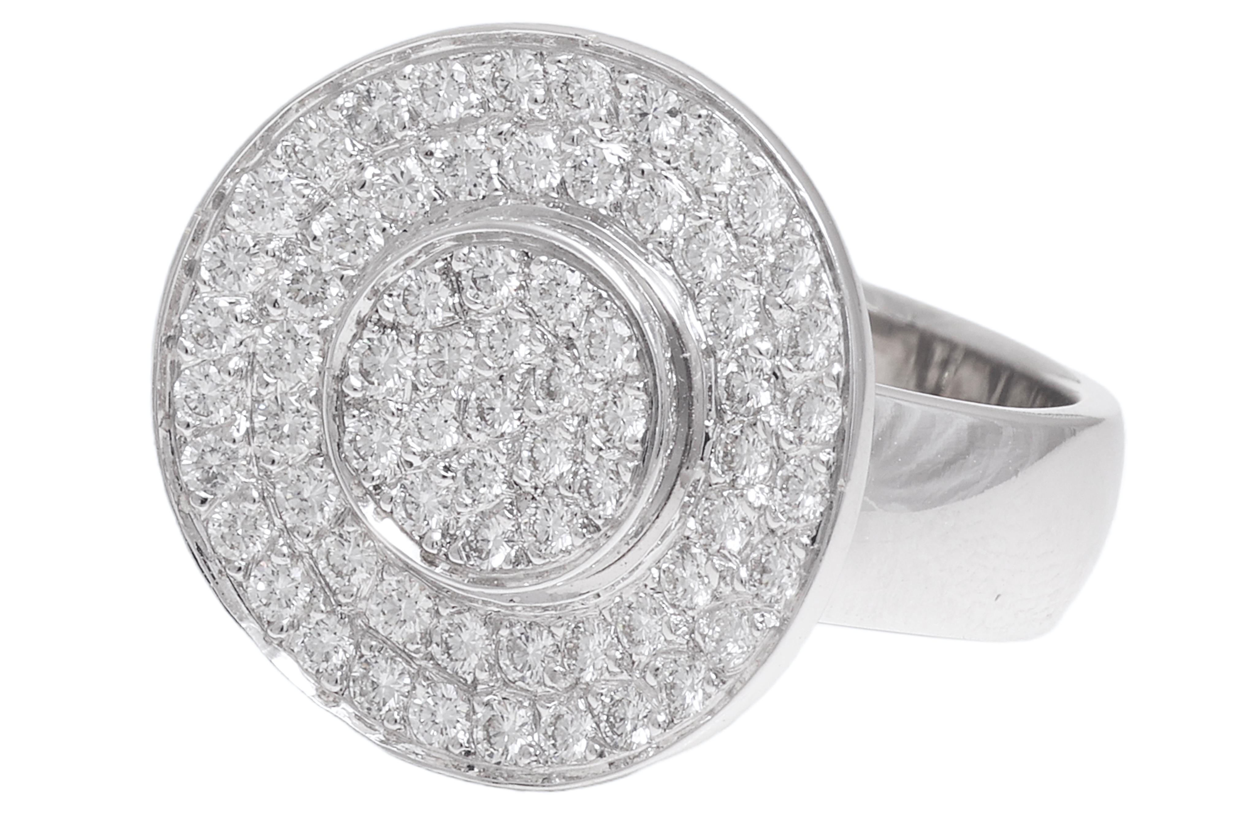 18 kt. White Gold Ring With 1.44 ct. Diamonds For Sale 1