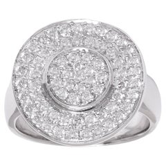 18 kt. White Gold Ring With 1.44 ct. Diamonds