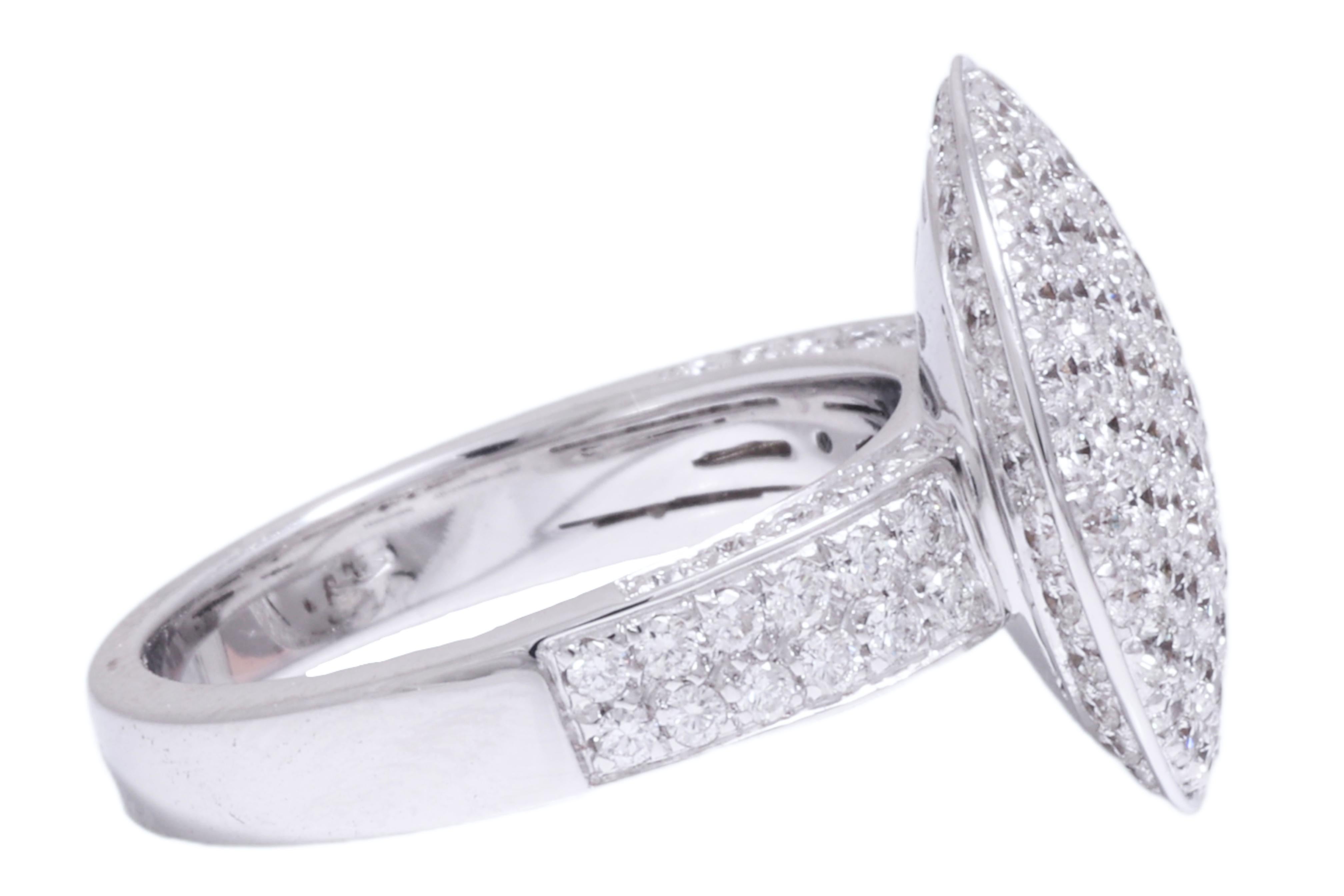 Artisan 18 kt. White Gold Ring With 2.32 ct. Brilliant Cut Diamonds For Sale