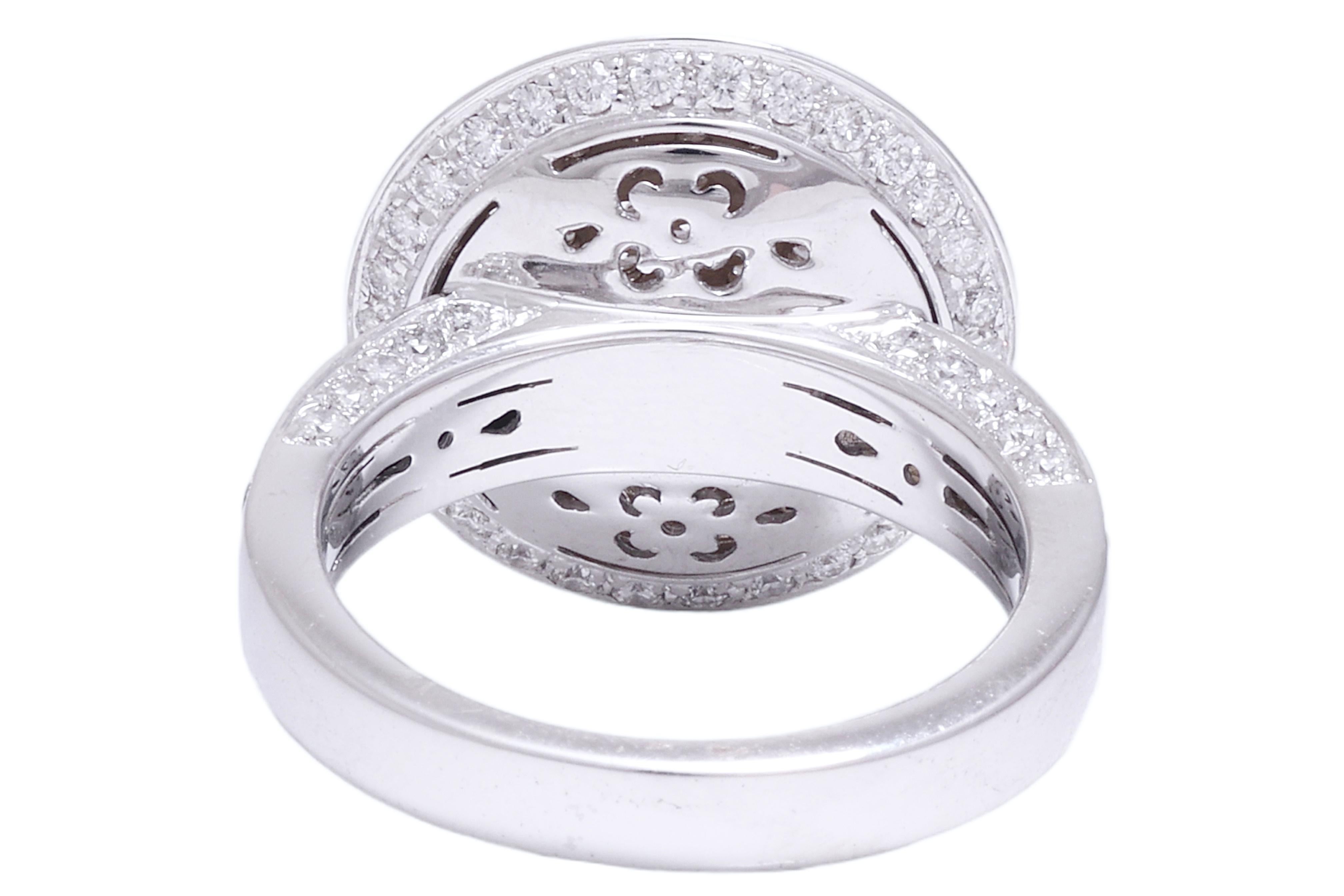 18 kt. Bague en or blanc de 2,32 carats Diamants à taille brillante Unisexe en vente