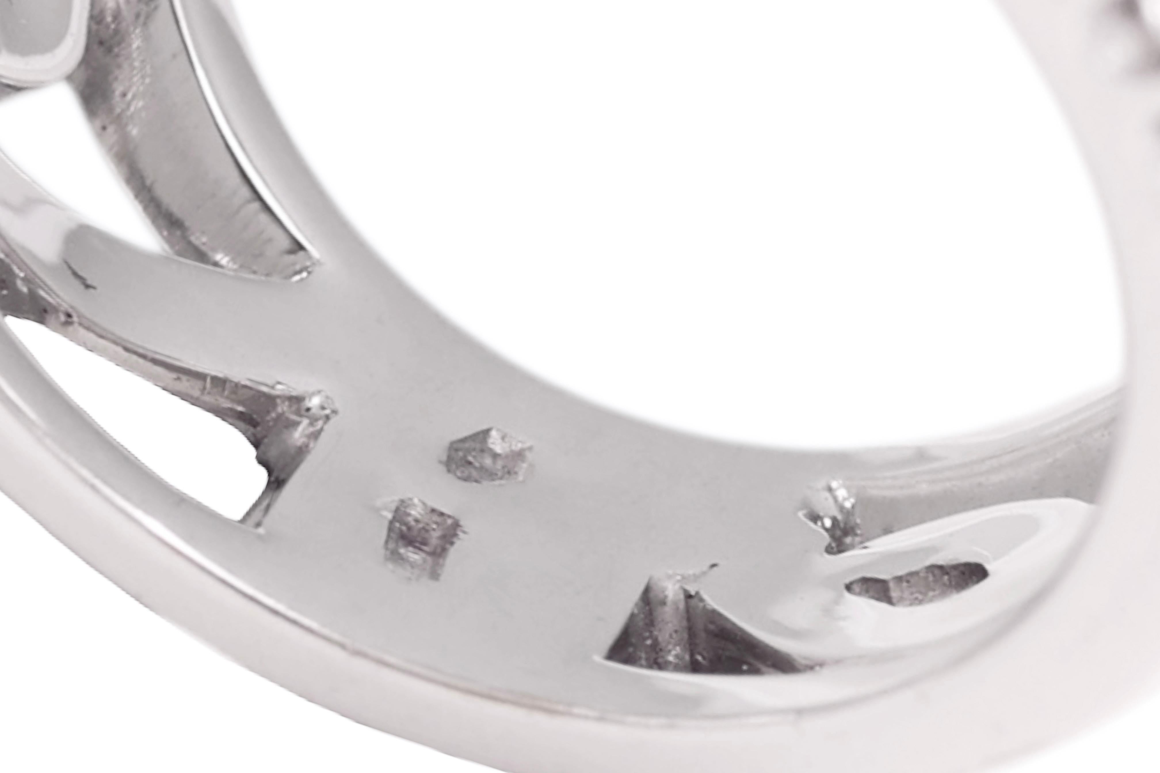 18 Kt White Gold Ring WIth 4 Ct Diamonds For Sale 4