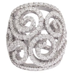 18 Karat Weißgold Ring mit 4 Karat Diamanten