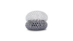 18 kt. White Gold Ring with 8.36 ct Total Natural Diamonds - IGI Certificate