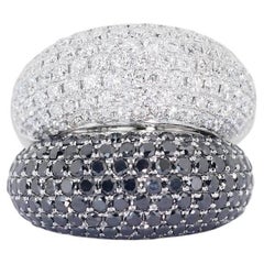 18 kt. Bague en or blanc avec 8,36 carats de diamants naturels - Certificat IGI