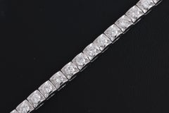 18 kt. White Gold Solid Tennis Bracelet With 4.2 ct. Brilliant Cut Diamonds