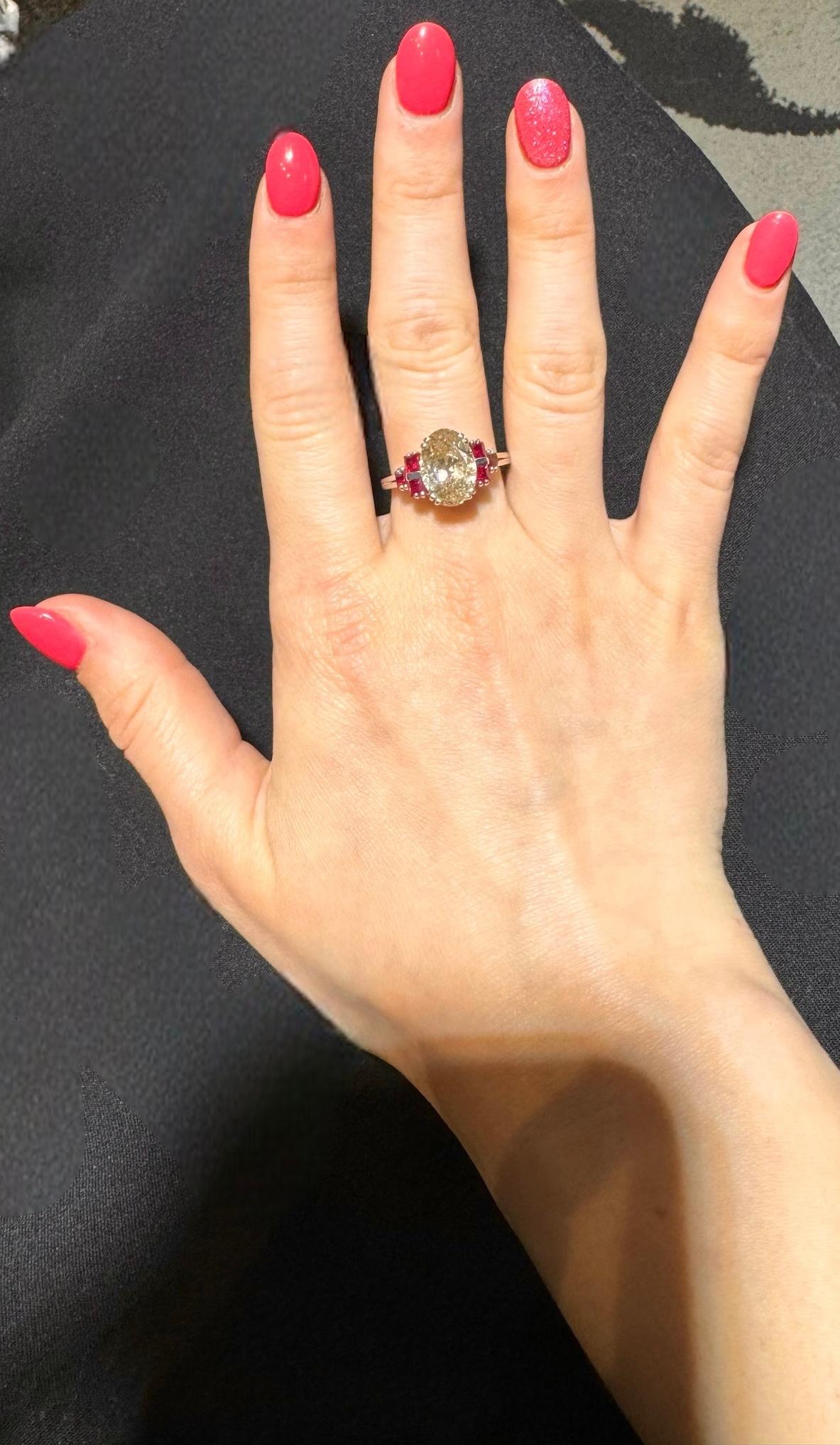 18 Karat Weißgold Solitär-Ring, 3,99 Karat Diamant im Ovalschliff in der Mitte im Angebot 4