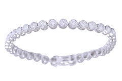 18 kt. White Gold Tennis Bracelet With 7.4 ct. Diamonds
