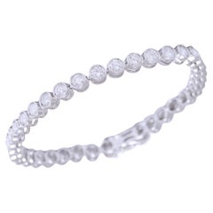 18 kt. White Gold Tennis Bracelet With 7.4 ct. Diamonds