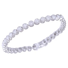 18 kt. White Gold Tennis Bracelet With 7.4 ct. Diamonds 