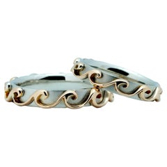 18 kt Yellow and Pink Gold Engagement Rings