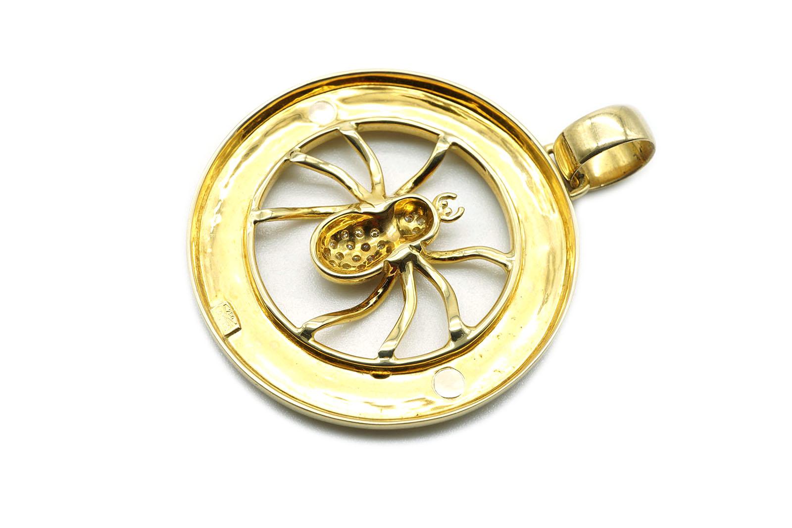 gold spider pendant