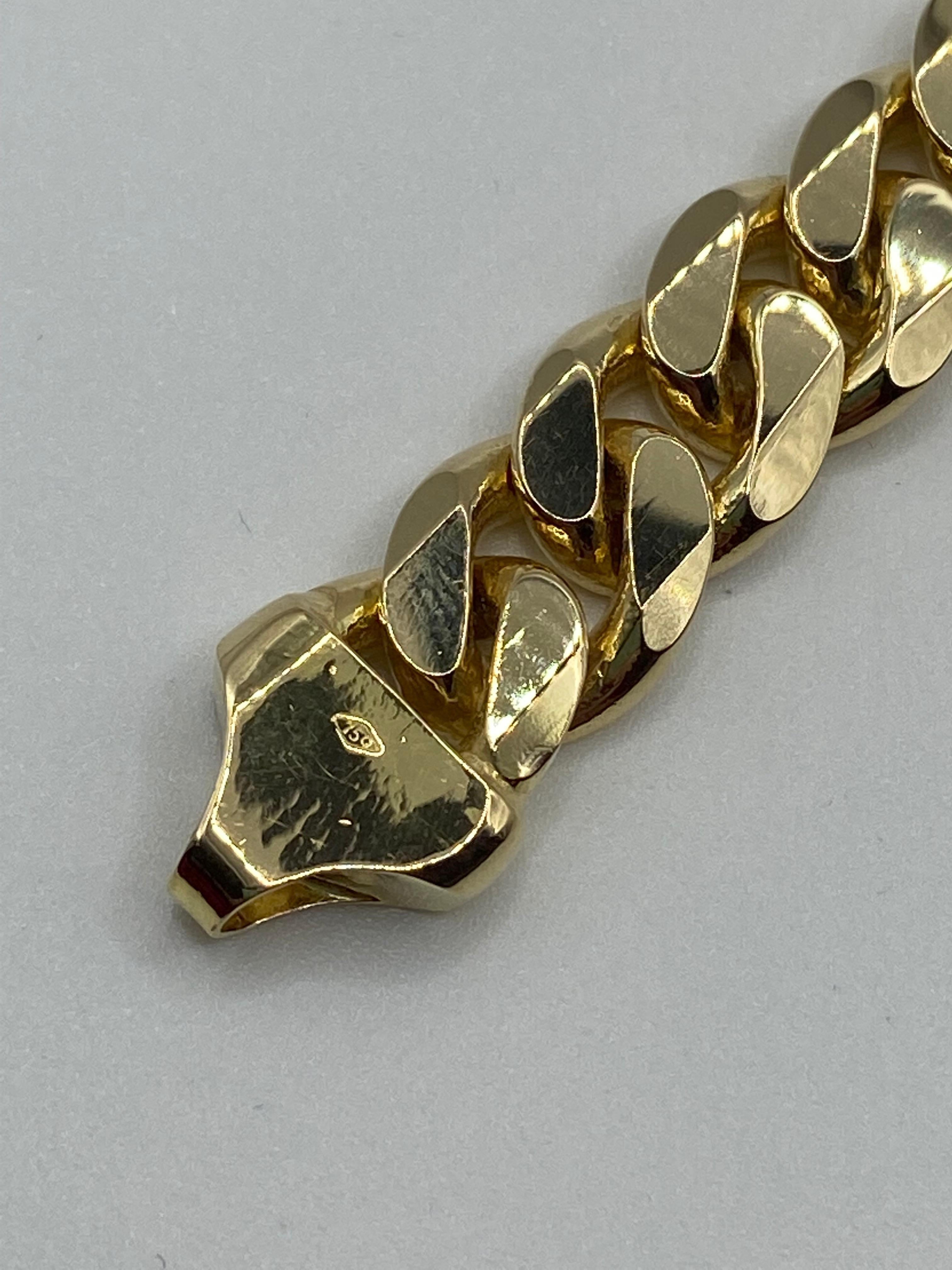 Women's or Men's 18 Kt Yellow Gold Bracelet. Grams 82.4 For Sale