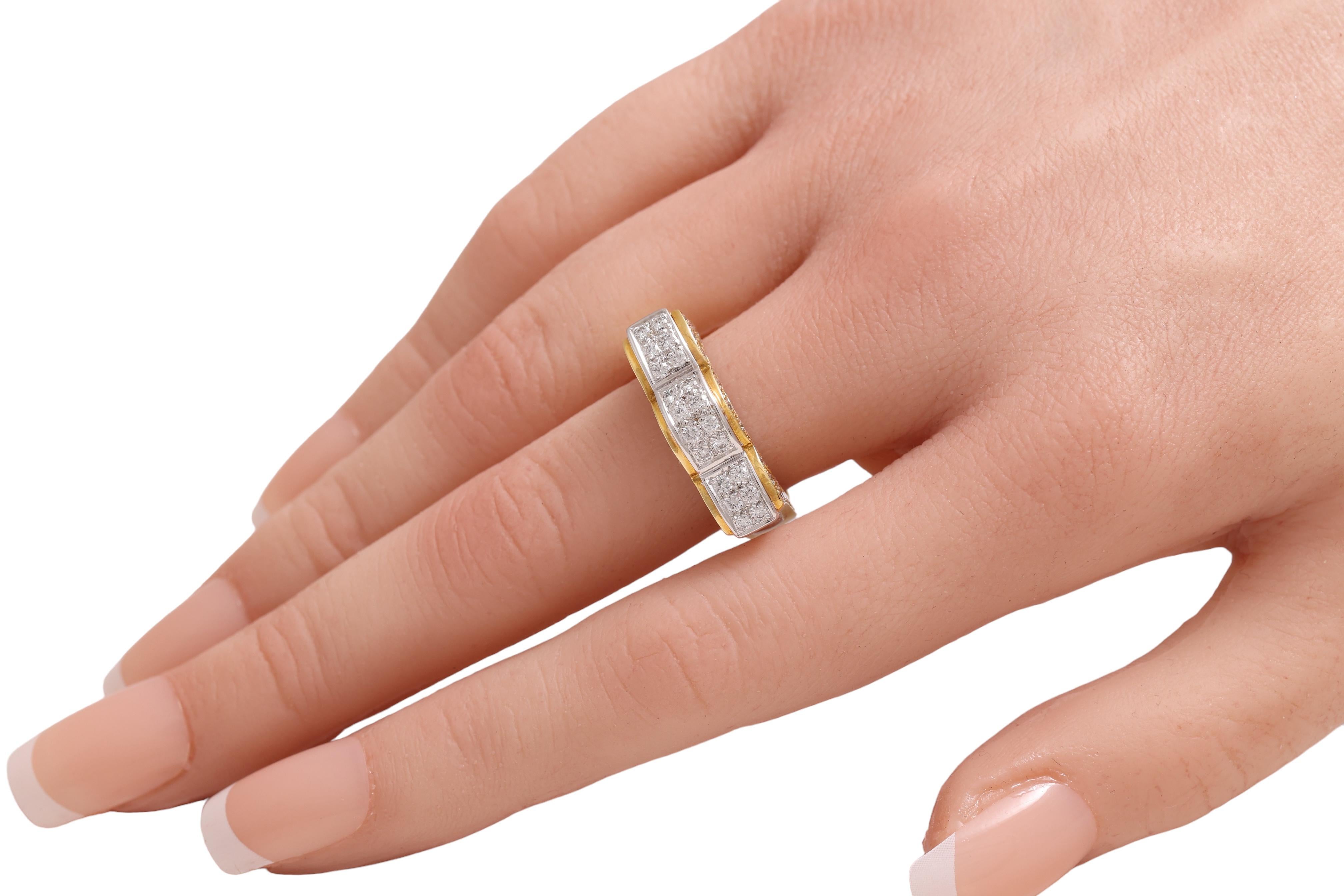 Or jaune 18 carats, taille brillant, 1,2 ct. Couronne de diamants  Bague en vente 8