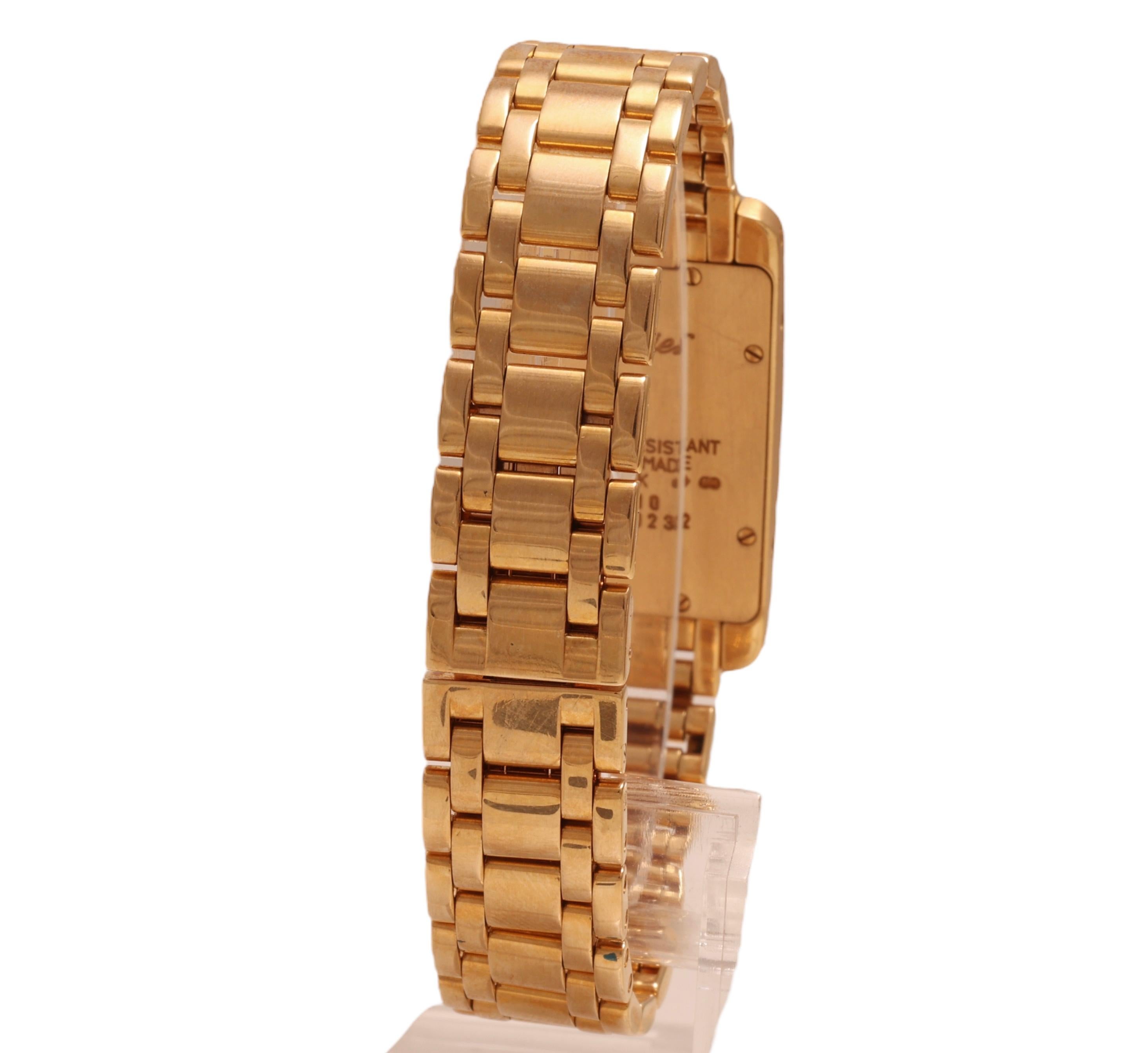 18 kt. Gelbgold Cartier Américaine 1710 Damen-Armbanduhr, mit Box und Papier (Kunsthandwerker*in)