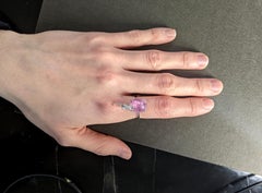 Yellow Gold Engagement Ring with AIG Certified Padparadscha Pink Sapphire