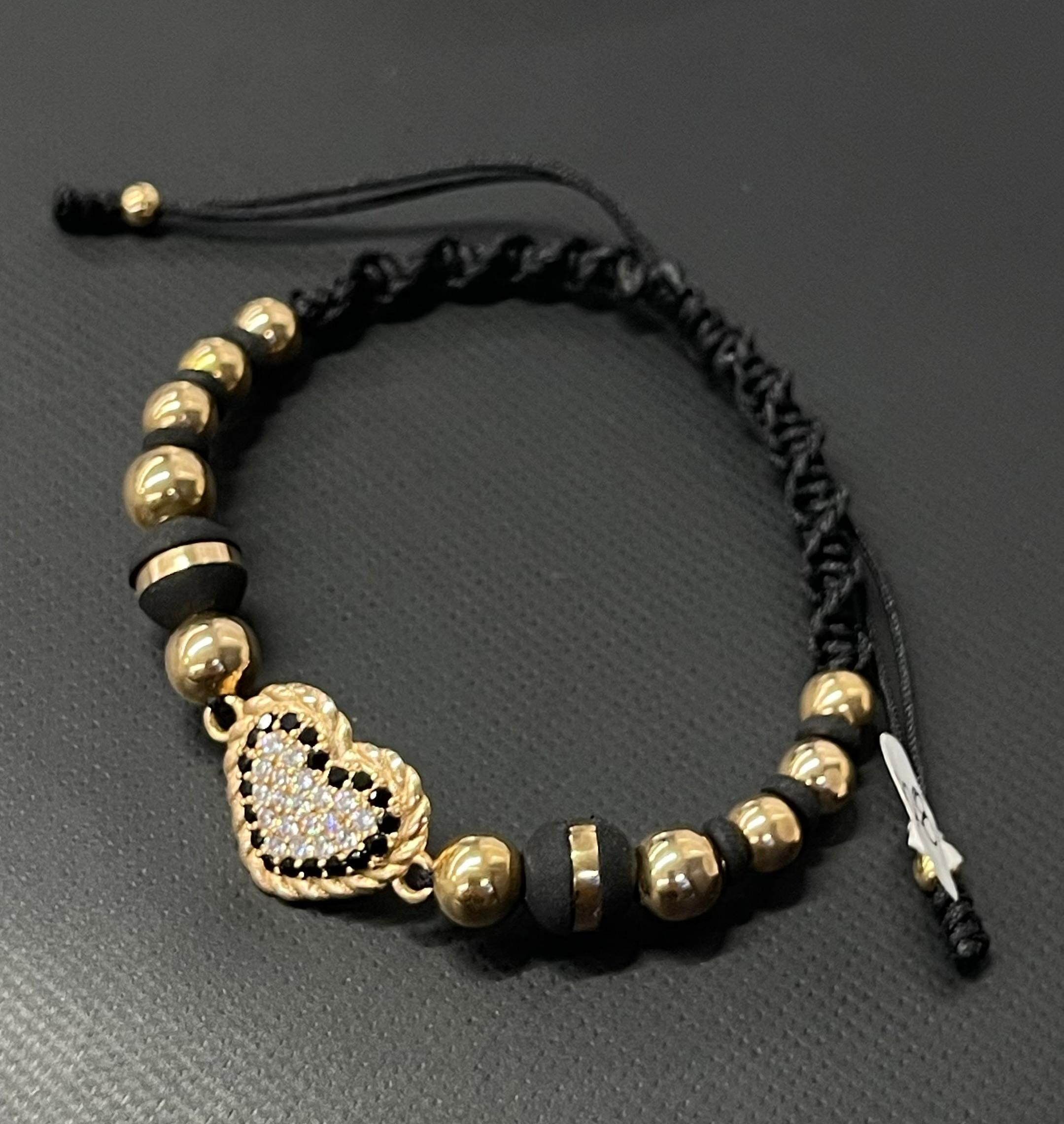 Bracciale a cuore in oro giallo 18 Kt In condizioni Nuovo in vendita a Los Angeles, CA