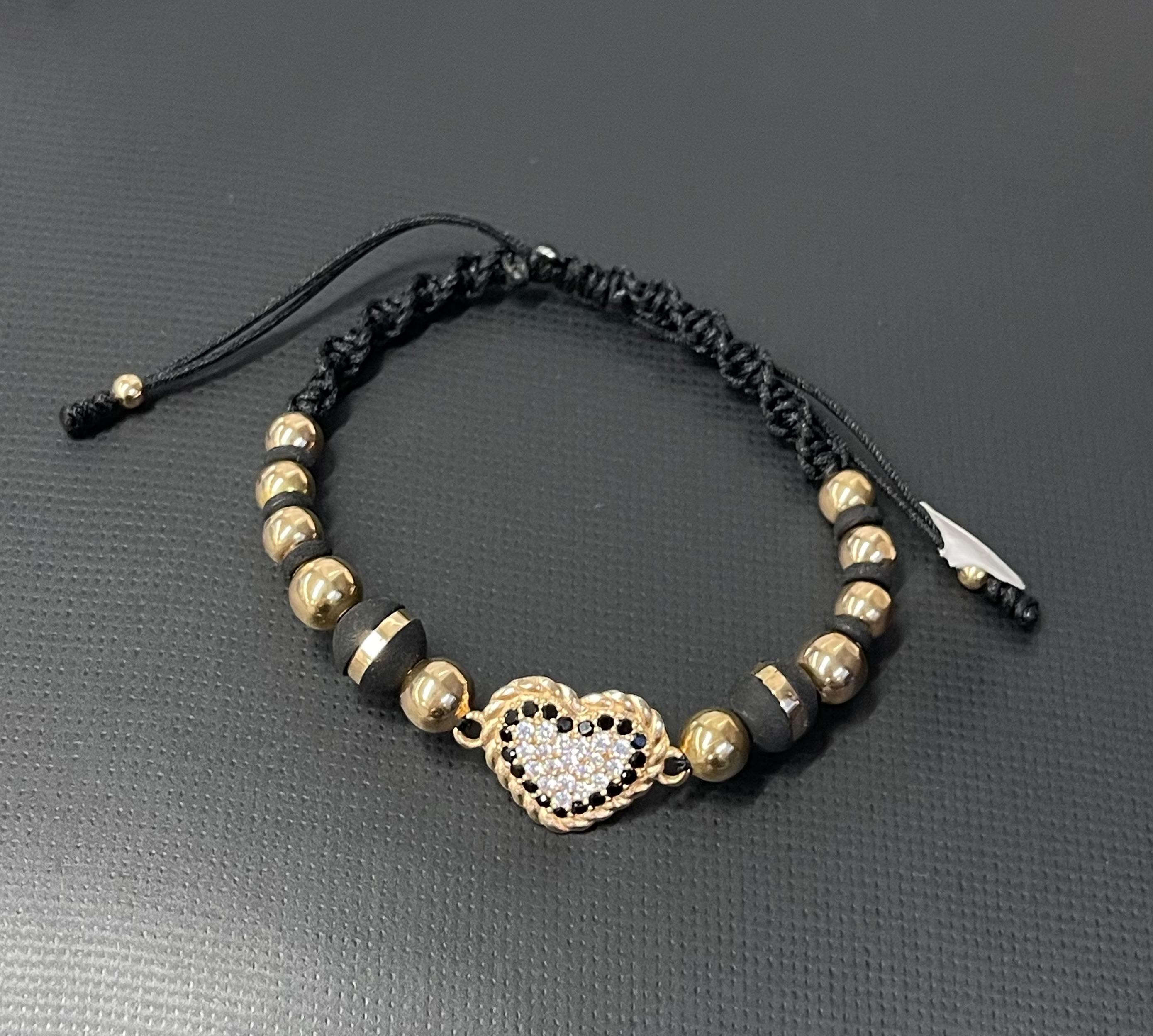 da uomo o donna Bracciale a cuore in oro giallo 18 Kt in vendita