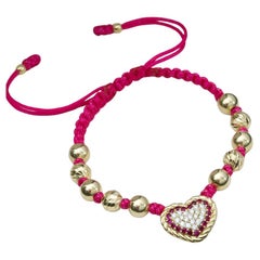 18 Kt Yellow Gold Heart Bracelet