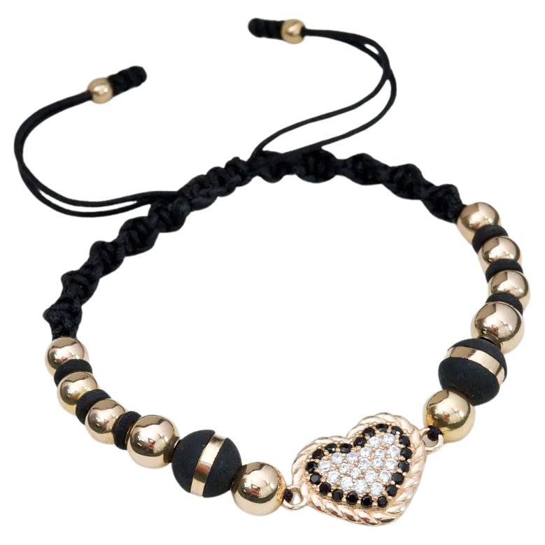 18 Kt Yellow Gold Heart Bracelet