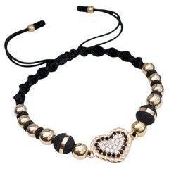 18 Kt Yellow Gold Heart Bracelet