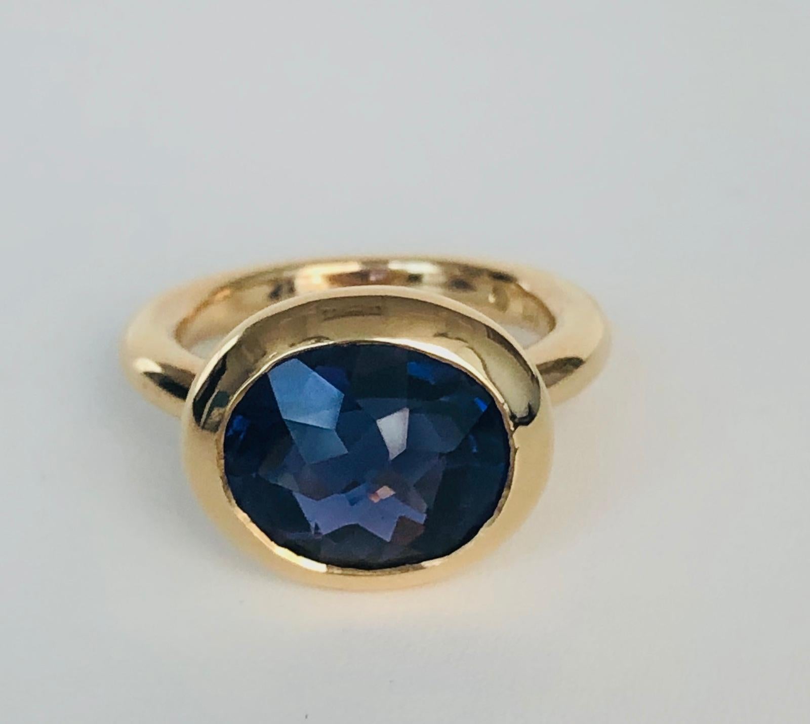 iolite rings yellow gold