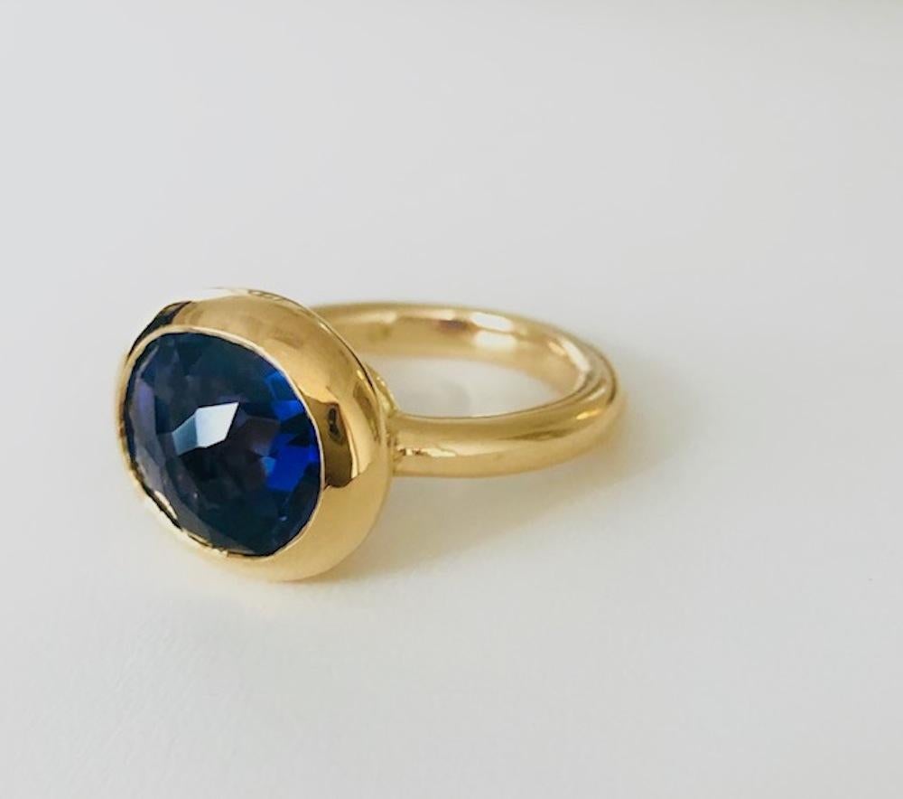 iolite gold ring
