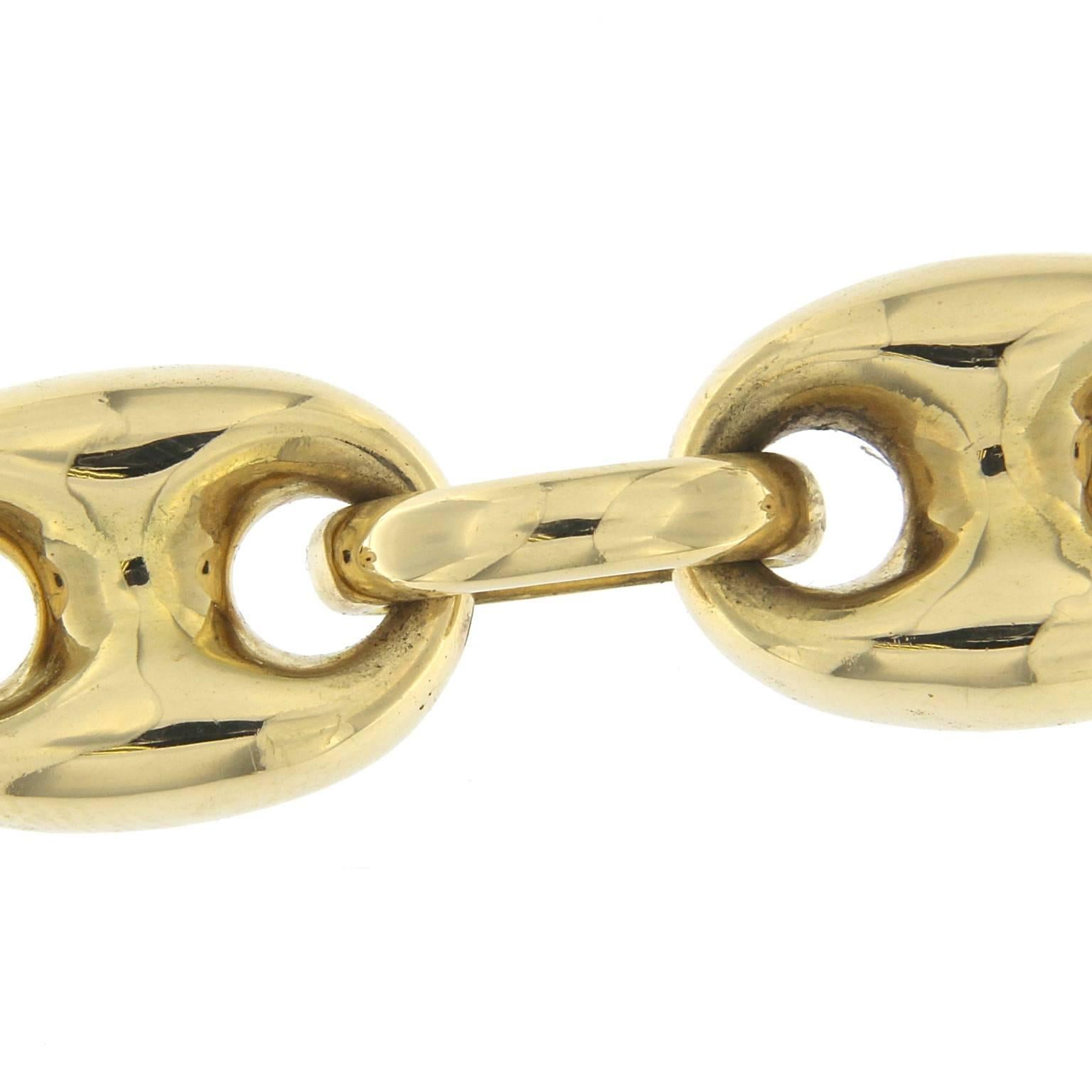 18 Karat Yellow Gold Marine Links Bracelet 3