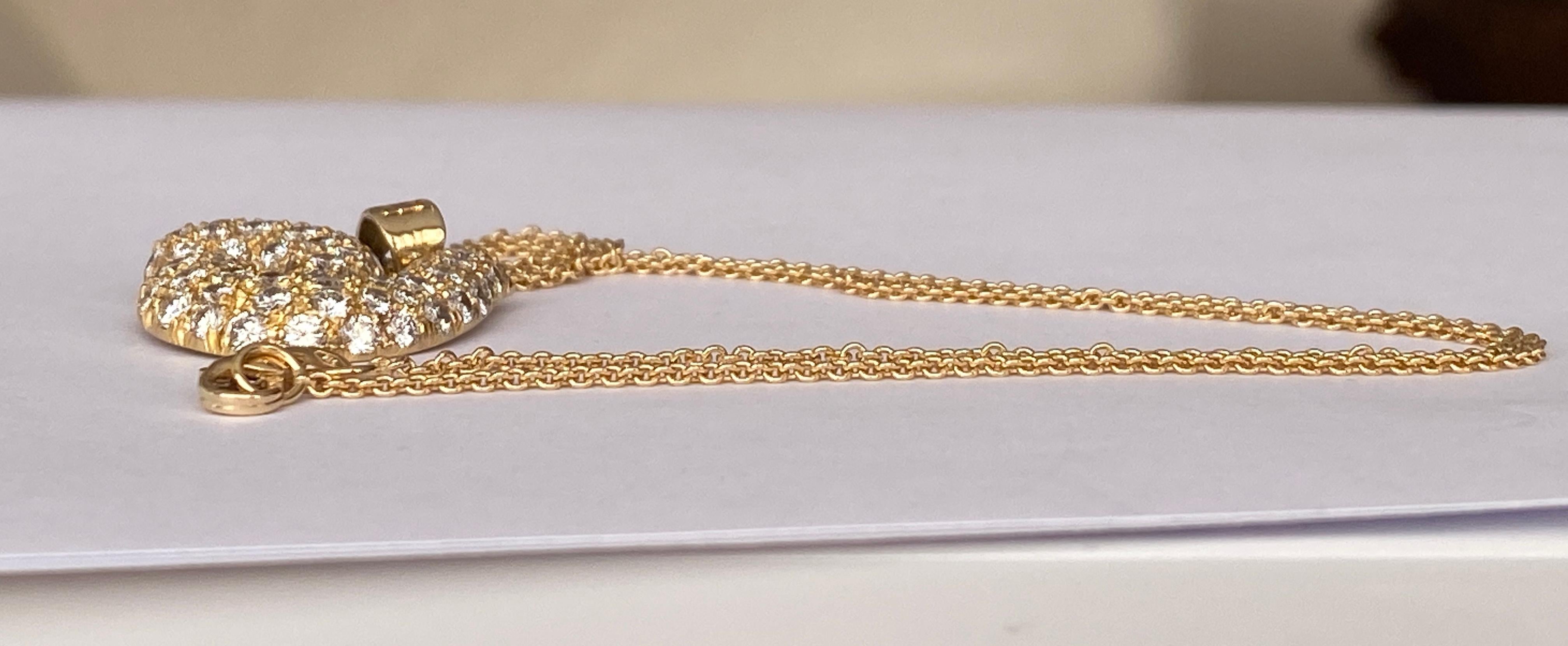 Collier en or jaune 18 KT avec 2,20 carats de diamants  Design/One en vente 3