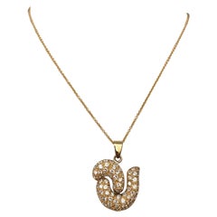 18 KT yellow gold necklace with 2.20 ct diamonds  design pendant 