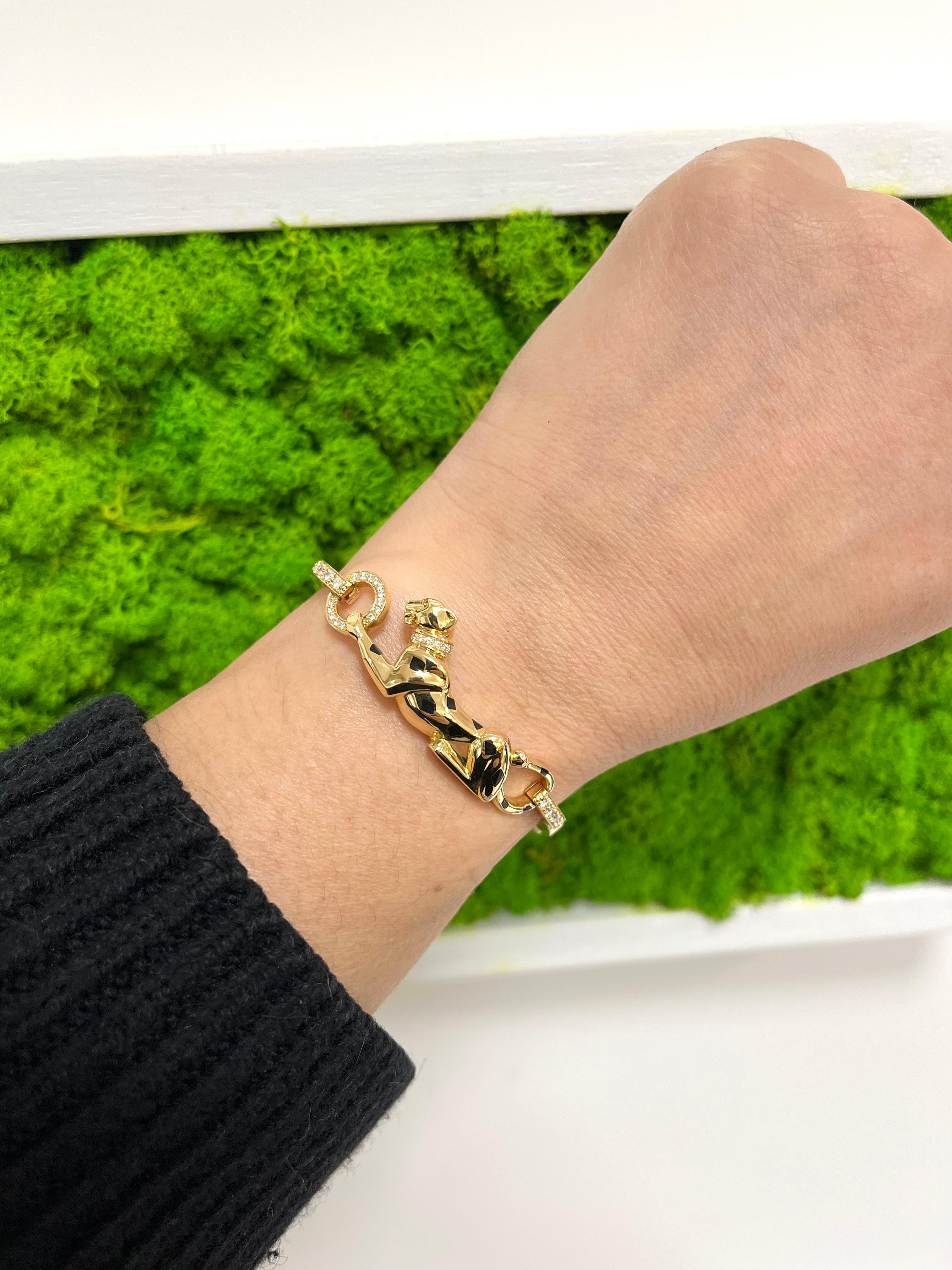 18 Kt. Yellow Gold Panthere de Cartier Diamonds Bracelet 1