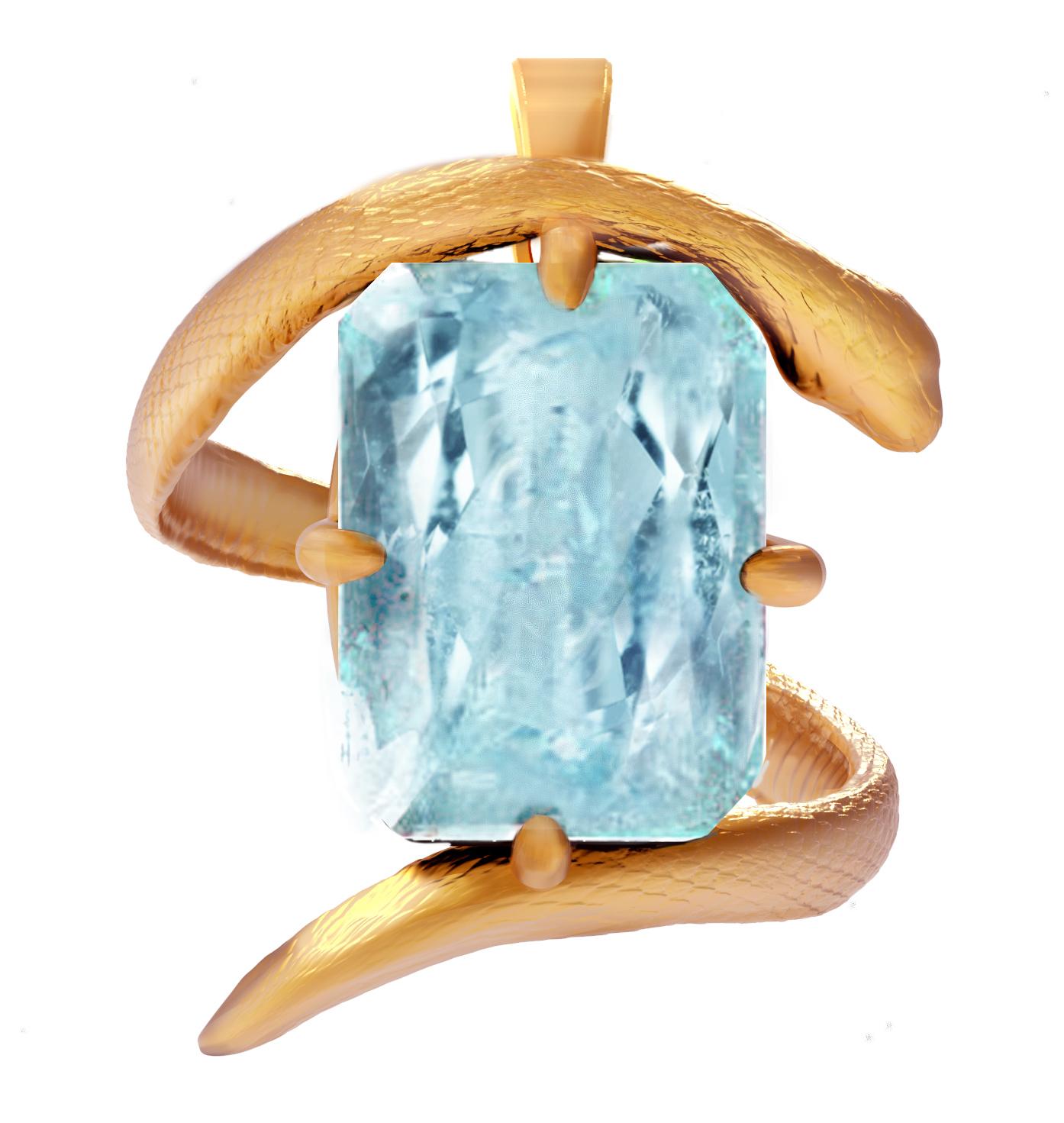 Cushion Cut Yellow Gold Pendant Necklace with Neon Blue Six Carats Paraiba Tourmaline For Sale