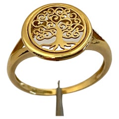 18 kt Yellow Gold Ring, "The Tree of Life"