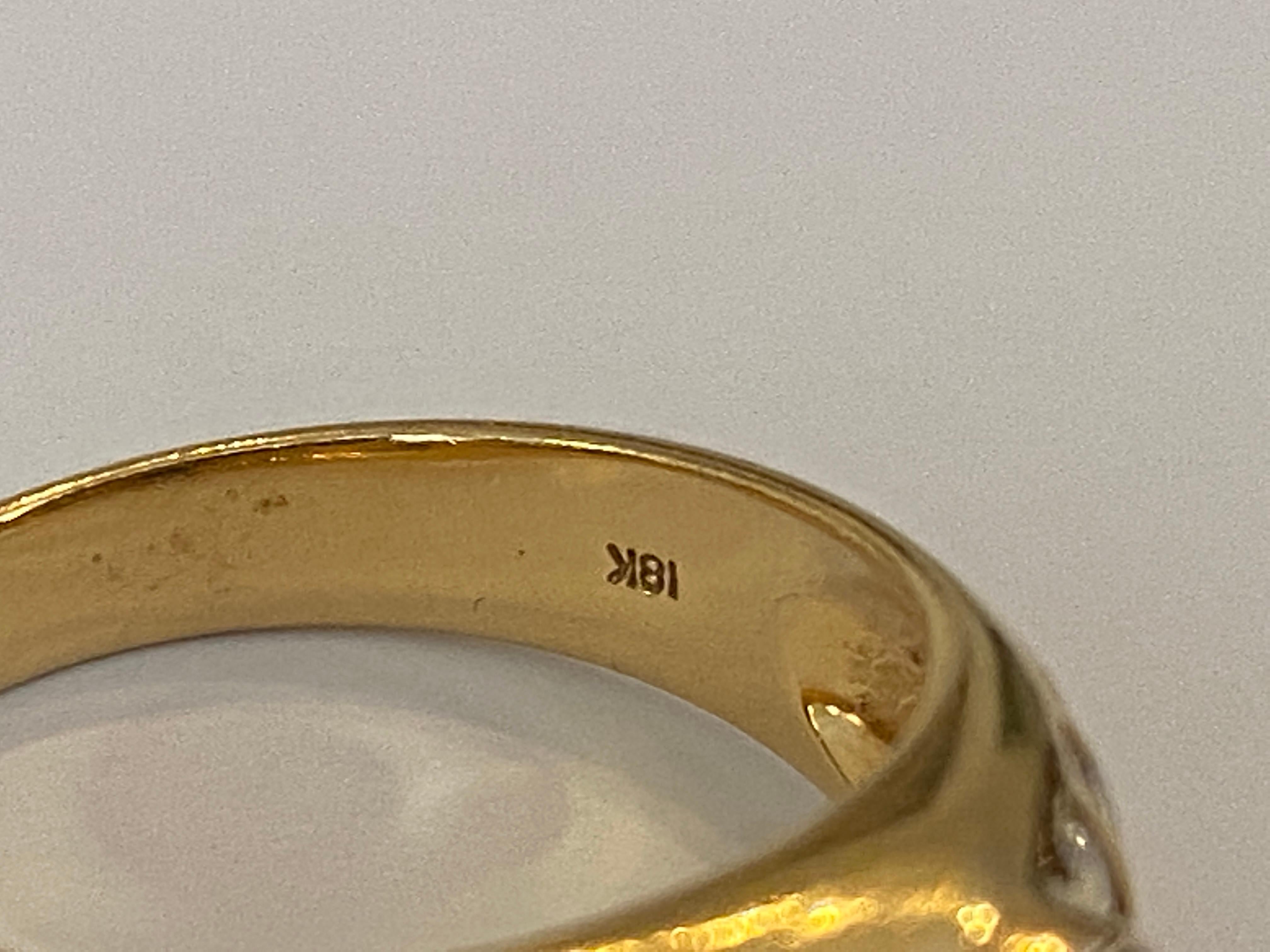 18 Kt. Ring aus Gelbgold mit 0,50 Karat Saphir und Diamanten 4