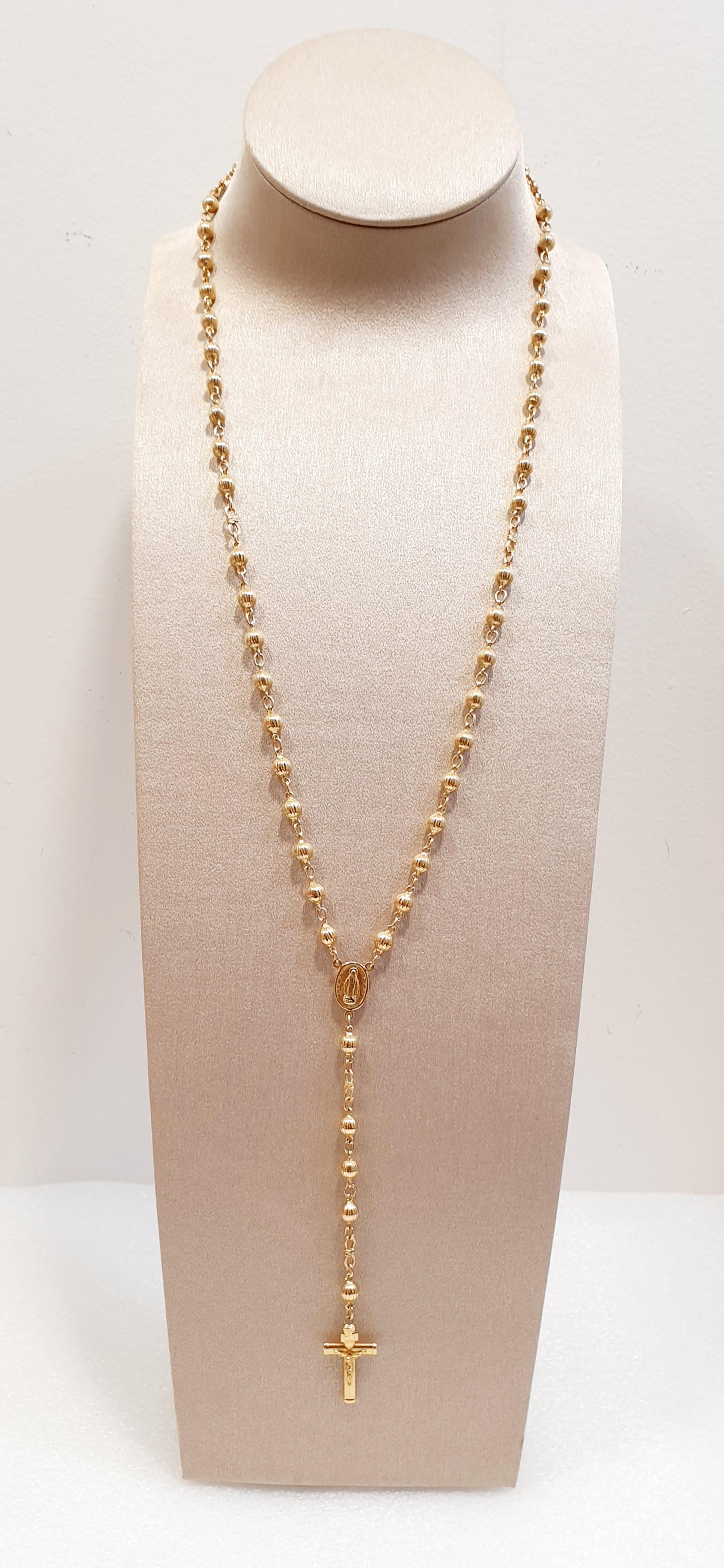 gold rosary necklace for mens